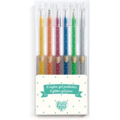 6 Stylos Gel Pailletes