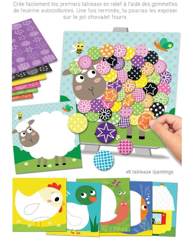 A La Ferme - Tableau Facile Feutrine - Crealign 4 A La Ferme - Tableau Facile Feutrine - Crealign – Image 2