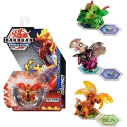 SPIN MASTER BAKUGAN EVOLUTIONS - PACK 1 BAKUGAN DIE-CAST SAISON 4 - 1 Bille Bakugan En Métal Avec 2 BakuCores Et 2 Cartes Collection