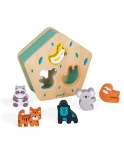 Boîte à Formes Des Animaux En Bois - Jeu D'Encastrement - Janod