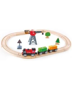Circuit De Train De Marchandises - Hape - E3731 - Jouet En Bois - Circuit De Train