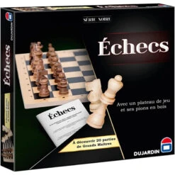 Echecs - Plateau Et Pions En Bois - Jeu De Société - 20 Parties De Grands Maîtres À Découvrir - Se Joue à 2 - A Partir De 7 Ans