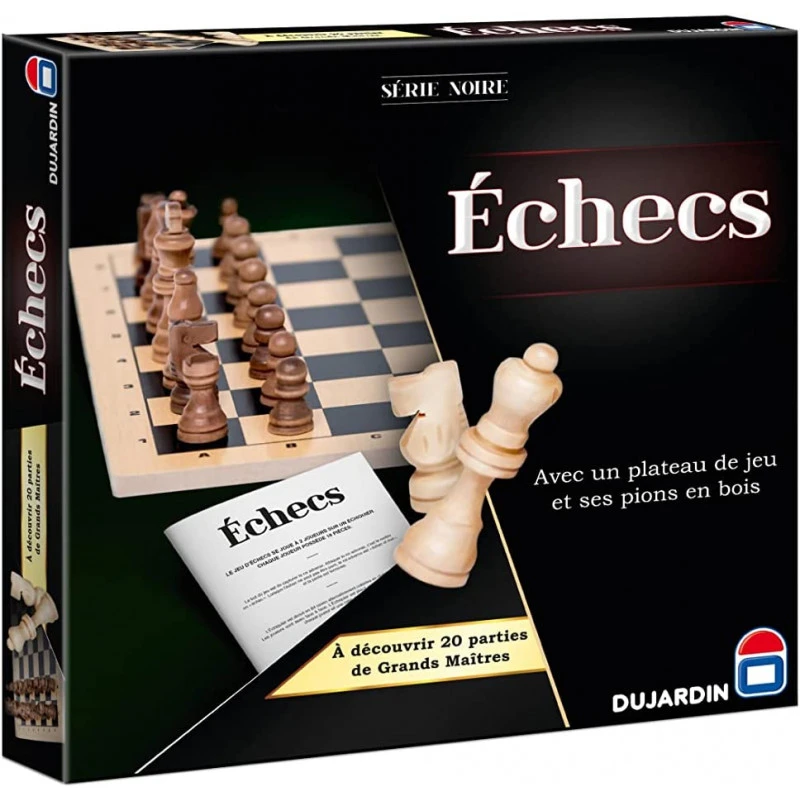 Echecs - Plateau Et Pions En Bois - Jeu De Société - 20 Parties De Grands Maîtres À Découvrir - Se Joue à 2 - A Partir De 7 Ans 3 Echecs - Plateau Et Pions En Bois - Jeu De Société - 20 Parties De Grands Maîtres À Découvrir - Se Joue à 2 - A Partir De 7 Ans
