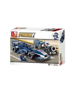 F1 Racing - Voiture Bleue + Mécanicien