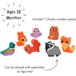JANOD - Chunky Puzzle La Forêt - Bois FSC - 7 Pièces