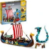 Lego 31132 Creator 3-en-1 Le Bateau Viking Et Le Serpent De Midgard, Jouet Pour Enfants Transformable En Maison Avec Un Dragon -Lille Aux Jouets lego 31132 creator 3 en 1 le bateau viking et le serpent de midgard jouet pour enfants transformable en maison avec un dragon