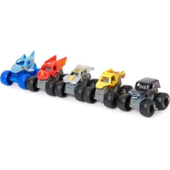 SPIN MASTER MONSTER JAM - COFFRET DE 5 VÉHICULES MINIS 1:87 - 5 Véhicules Authentiques Monster Trucks Officiels Format Mini