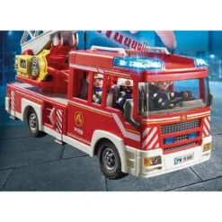 Camion De Pompiers Avec Échelle Pivotante - 9463 & Pompiers Avec Matériel D'Incendie - Playmobil