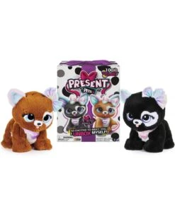 SPIN MASTER PRESENT PETS – PELUCHE INTERACTIVE RAINBOW GLITTER – Peluche Chien Surprise à Découvrir