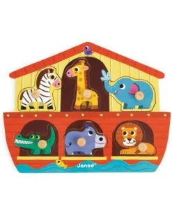 Puzzle à Tenons 6 Pièces - Arche De Noé (bois) - Janod - J07062