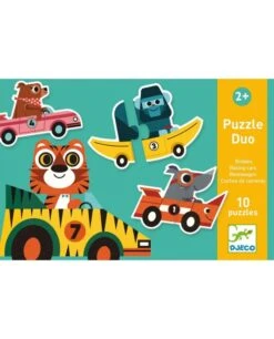 Puzzle Duo Bolides, 38148 - Djeco- Educativos