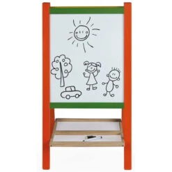 Tableau Blanc Et Bois Noir Avec Accessoires De Jeu Et D'apprentissage - ColorBaby