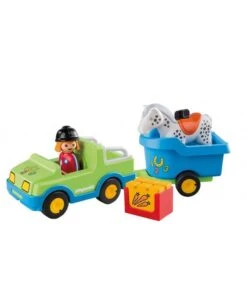 Véhicule Avec Remorque à Cheval - Playmobil 123 - 6958
